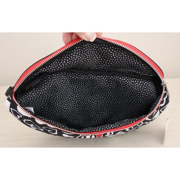 Brighton Black/White Hearts Endless Love Nylon Crossbody Fanny Pack Belt Bag - Picture 3 of 16